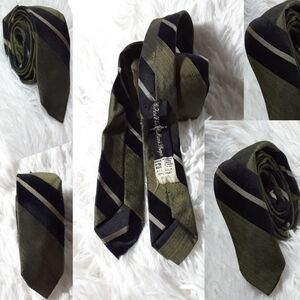 Vintage G. Fox U Co. Mens Shops Stripe Silk Tie